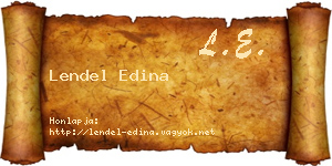 Lendel Edina névjegykártya